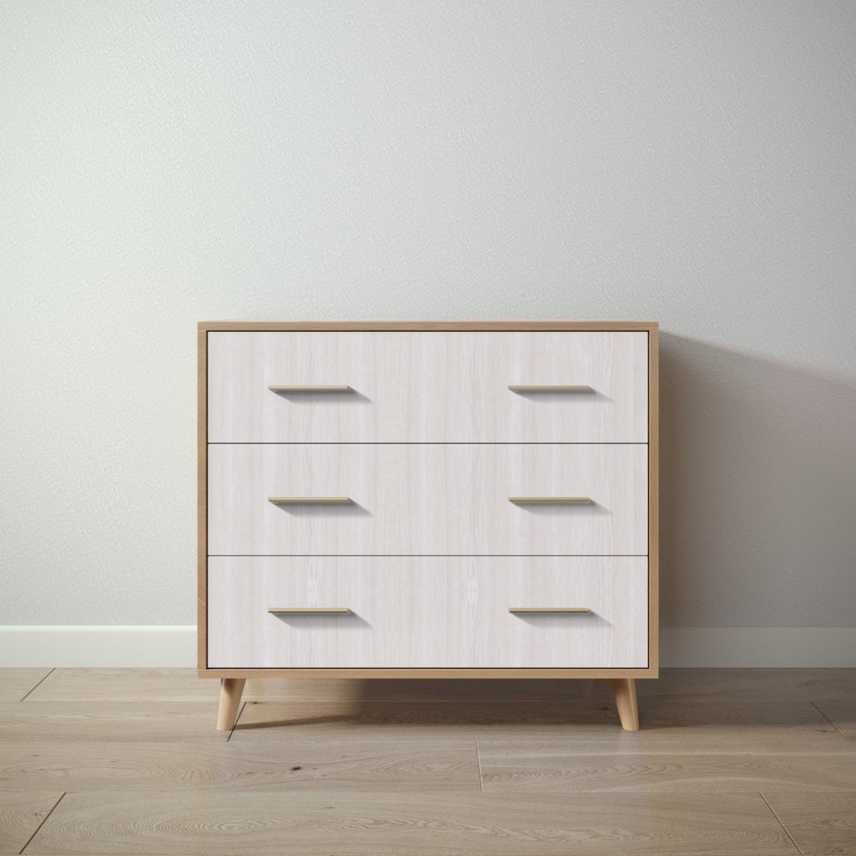 New York Single Dresser in Sandstone / Washed White finish