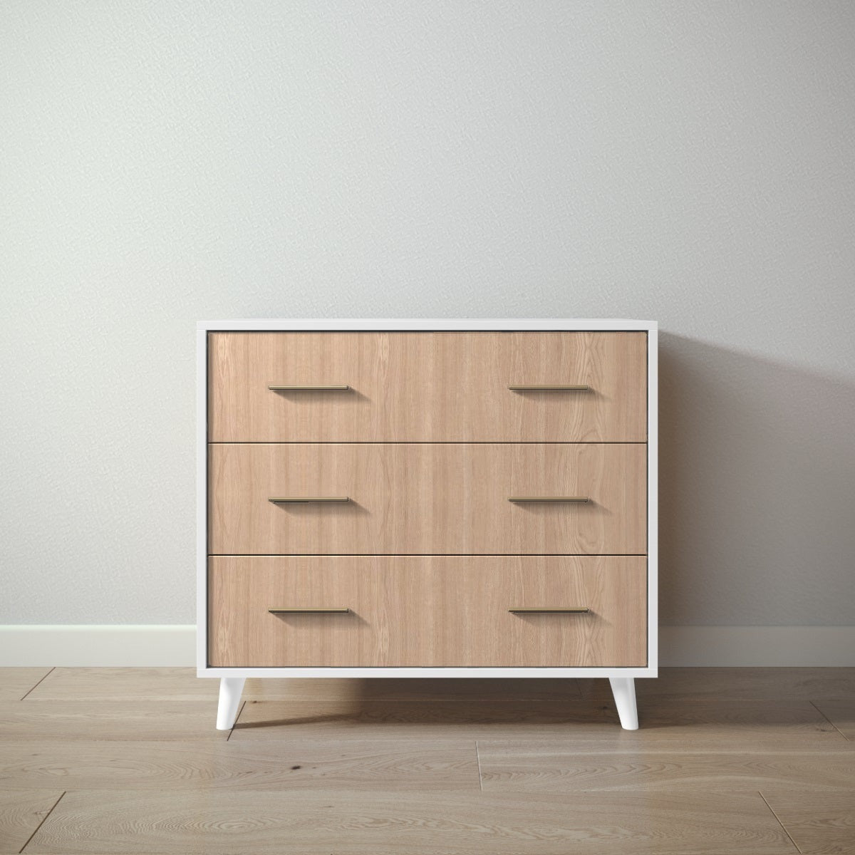 New York Single Dresser in Solid White / Albero Puro finish