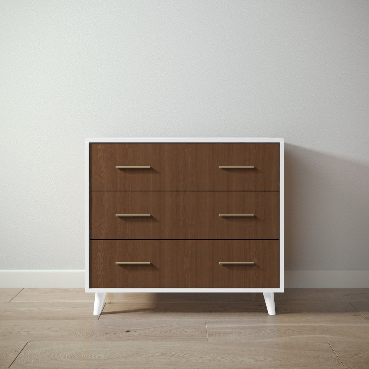 New York Single Dresser in Solid White / Nocello finish