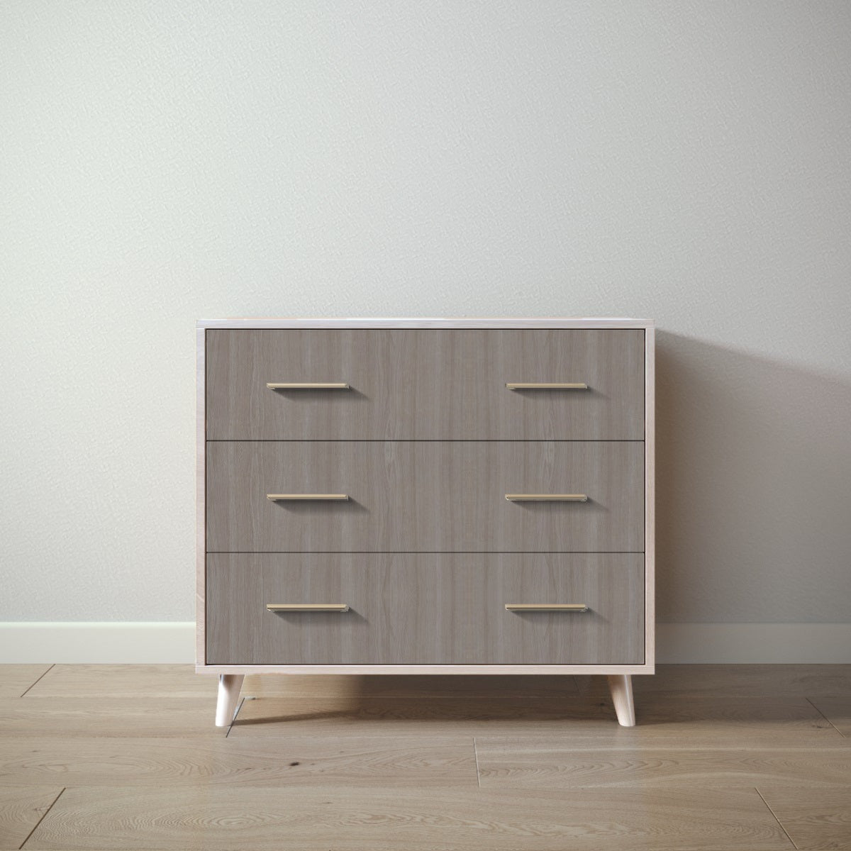 New York Single Dresser in Washed White / Aqua Grey finish