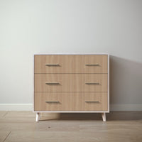 New York Single Dresser in Washed White / Harvest finish