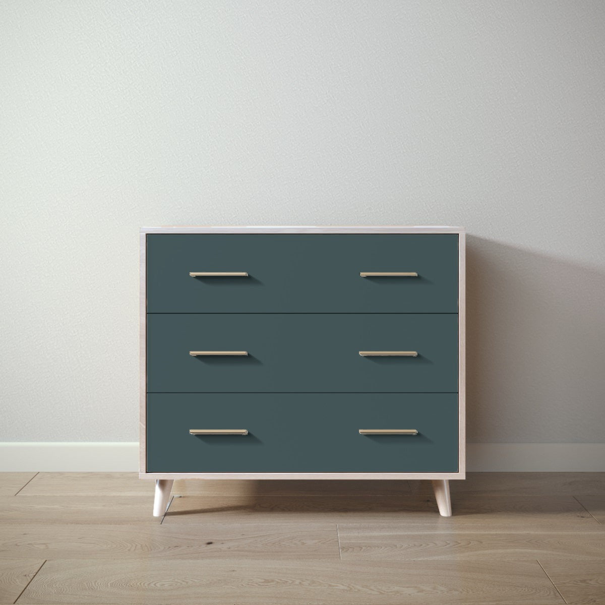 New York Single Dresser in Washed White / Rosemary finish
