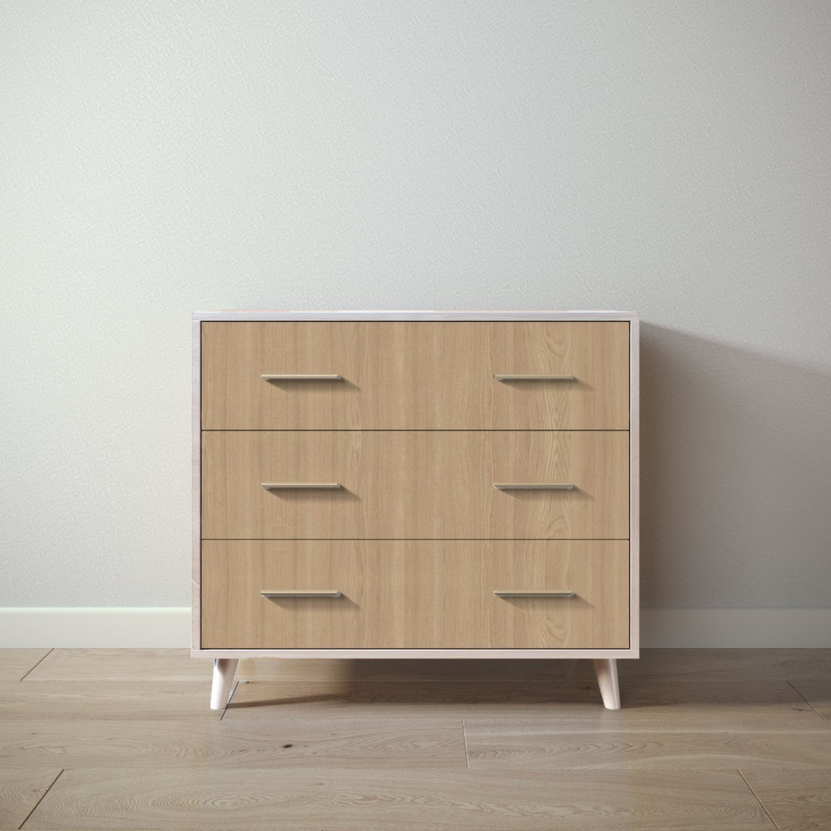 New York Single Dresser in Washed White / Sandstone finish