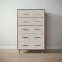 New York Tall Chest in Aqua Grey / Ash finish