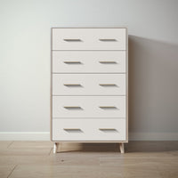 New York Tall Chest in Ash / Bianco Satinato finish