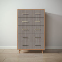 New York Tall Chest in Bruno Antico / Aqua Grey finish