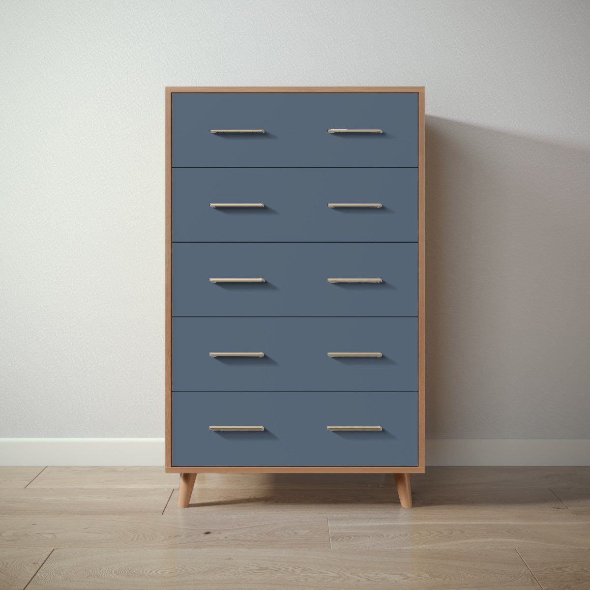 New York Tall Chest in Bruno Antico / Navy finish