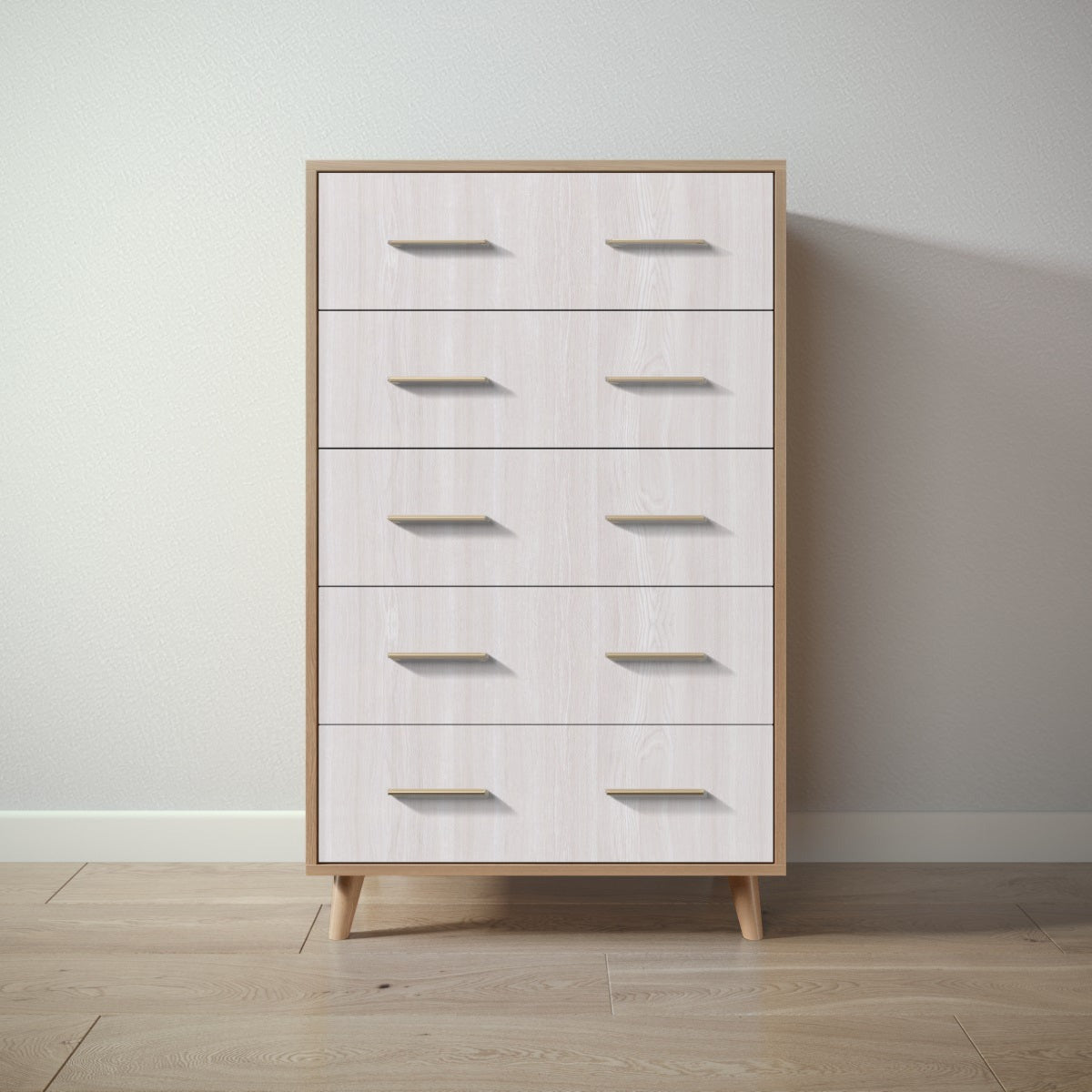 New York Tall Chest in Harvest / Washed White finish