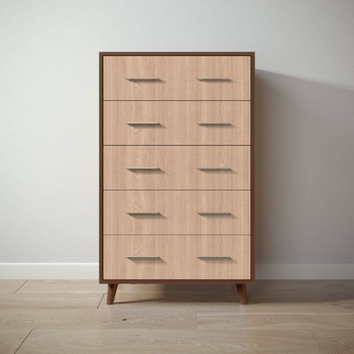 New York Tall Chest in Nocello / Albero Puro finish