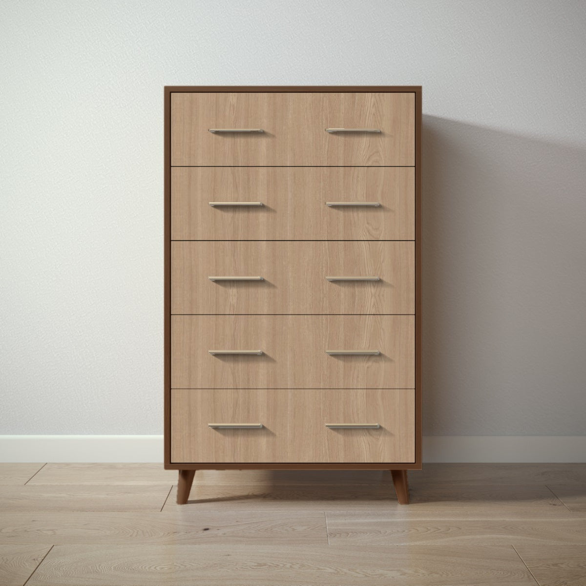 New York Tall Chest in Nocello / Harvest finish