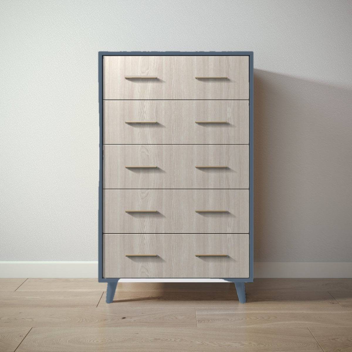 New York Tall Chest in Navy / Ash finish