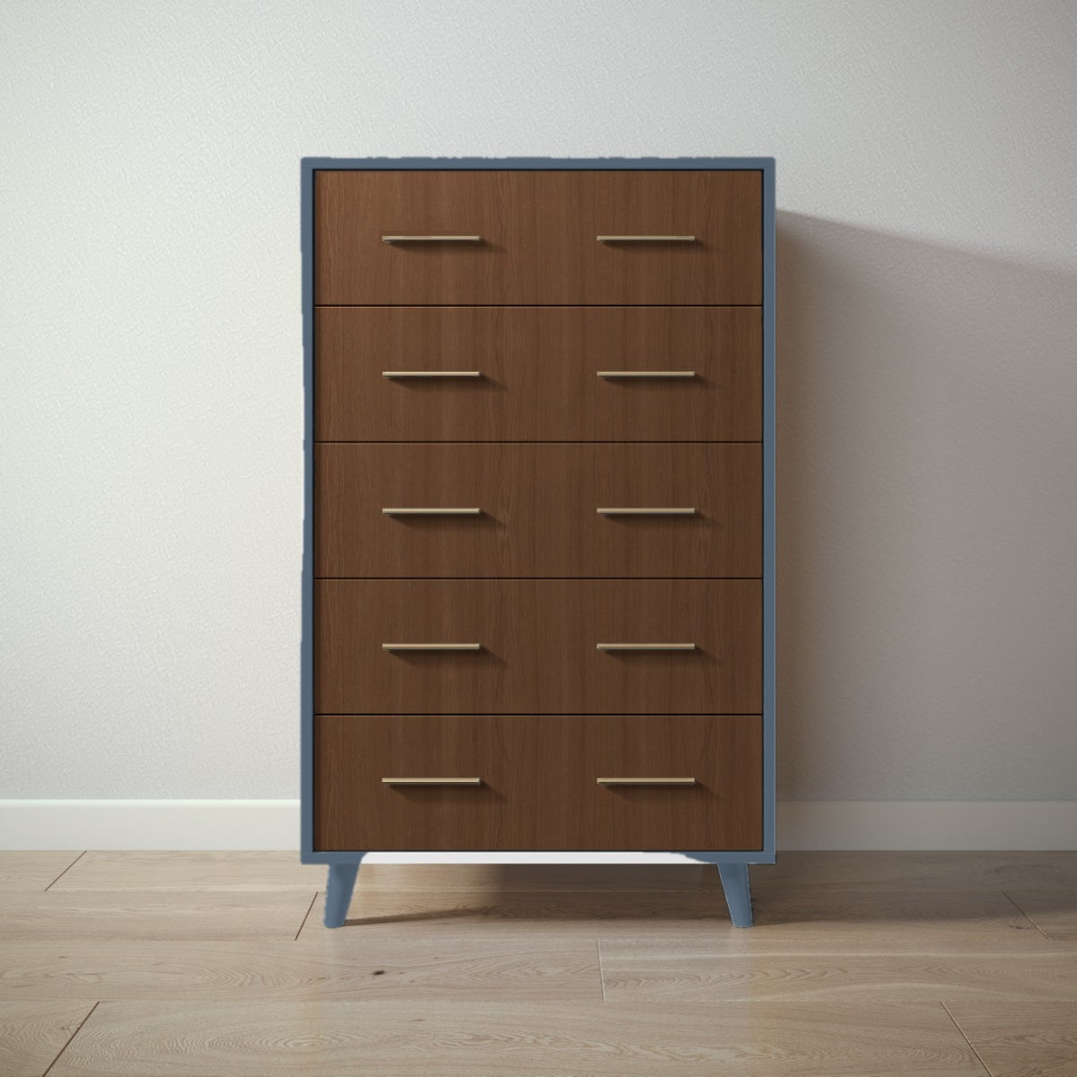 New York Tall Chest in Navy / Nocello finish