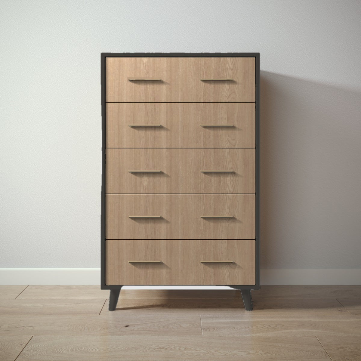 New York Tall Chest in Peppercorn / Harvest finish