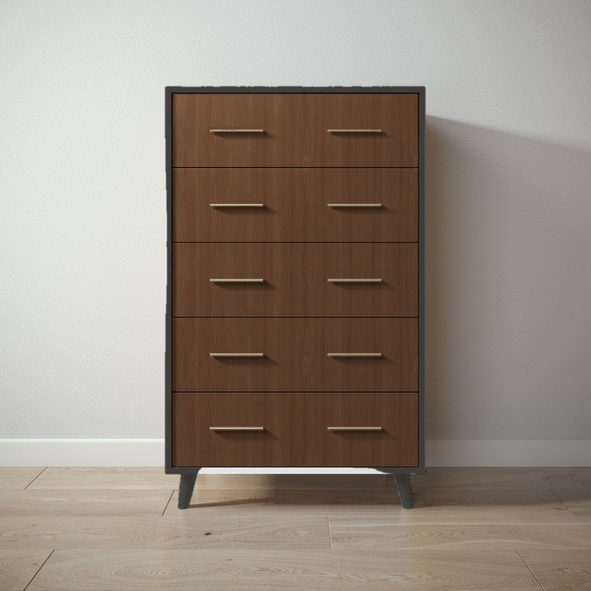 New York Tall Chest in Peppercorn / Nocello finish