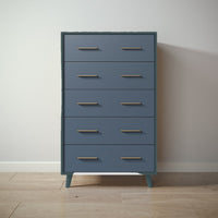 New York Tall Chest in Rosemary / Navy finish