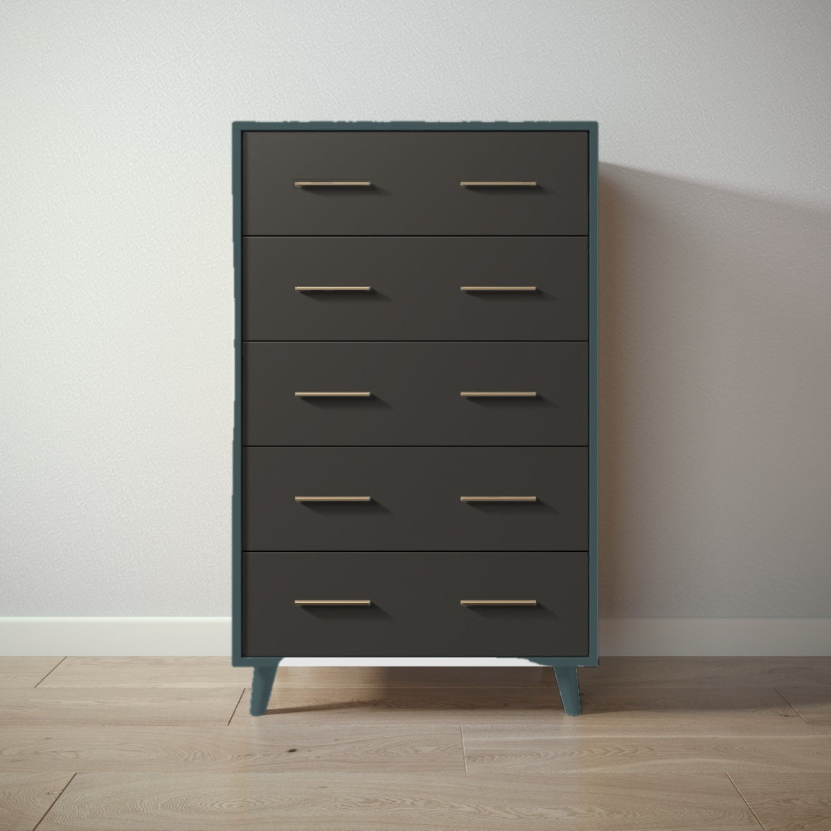 New York Tall Chest in Rosemary / Peppercorn finish