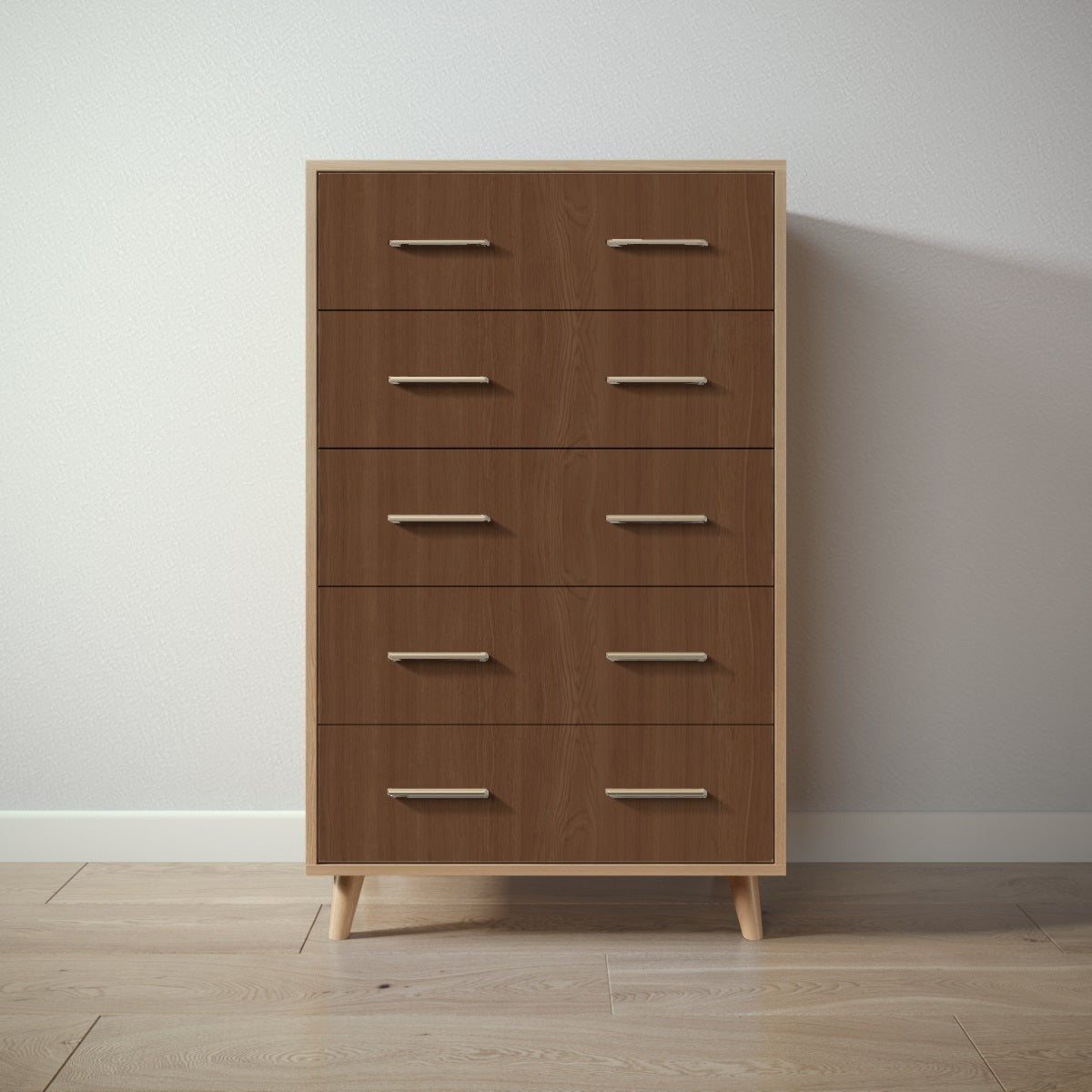 New York Tall Chest in Sandstone / Nocello finish