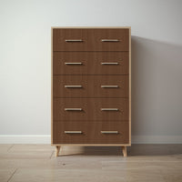 New York Tall Chest in Sandstone / Nocello finish