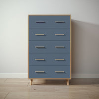 New York Tall Chest in Sandstone / Navy finish