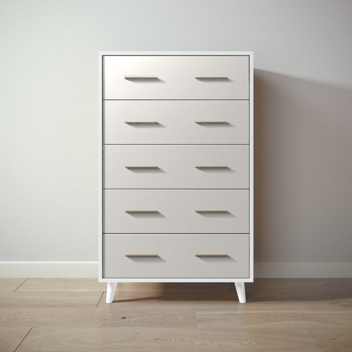 New York Tall Chest in Solid White / Bianco Satinato finish