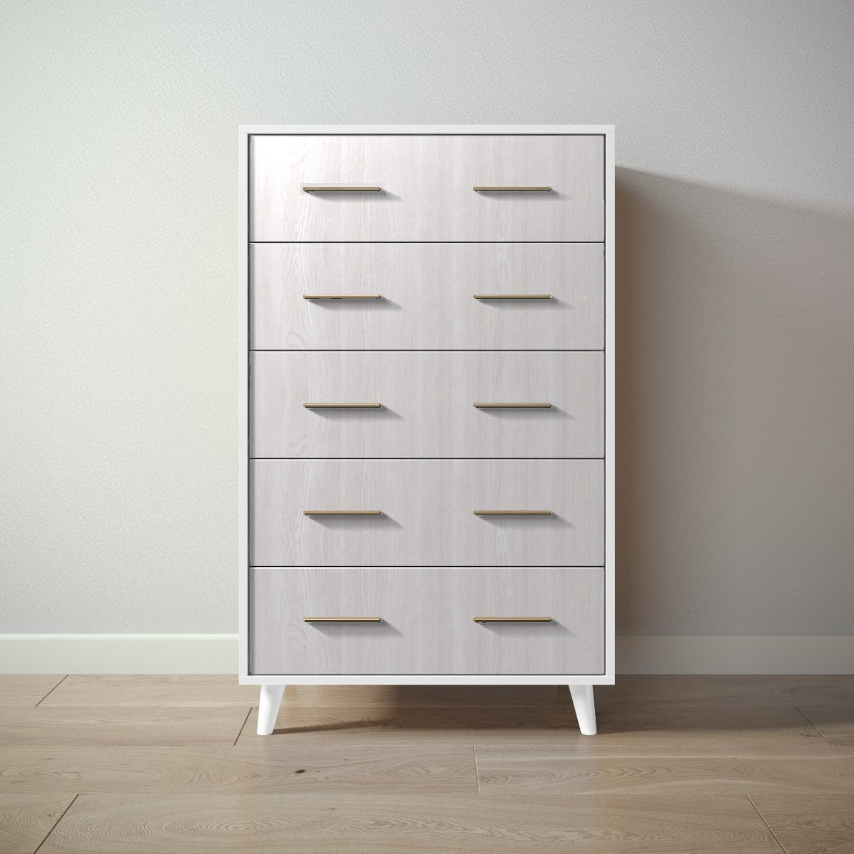New York Tall Chest in Solid White / Washed White finish