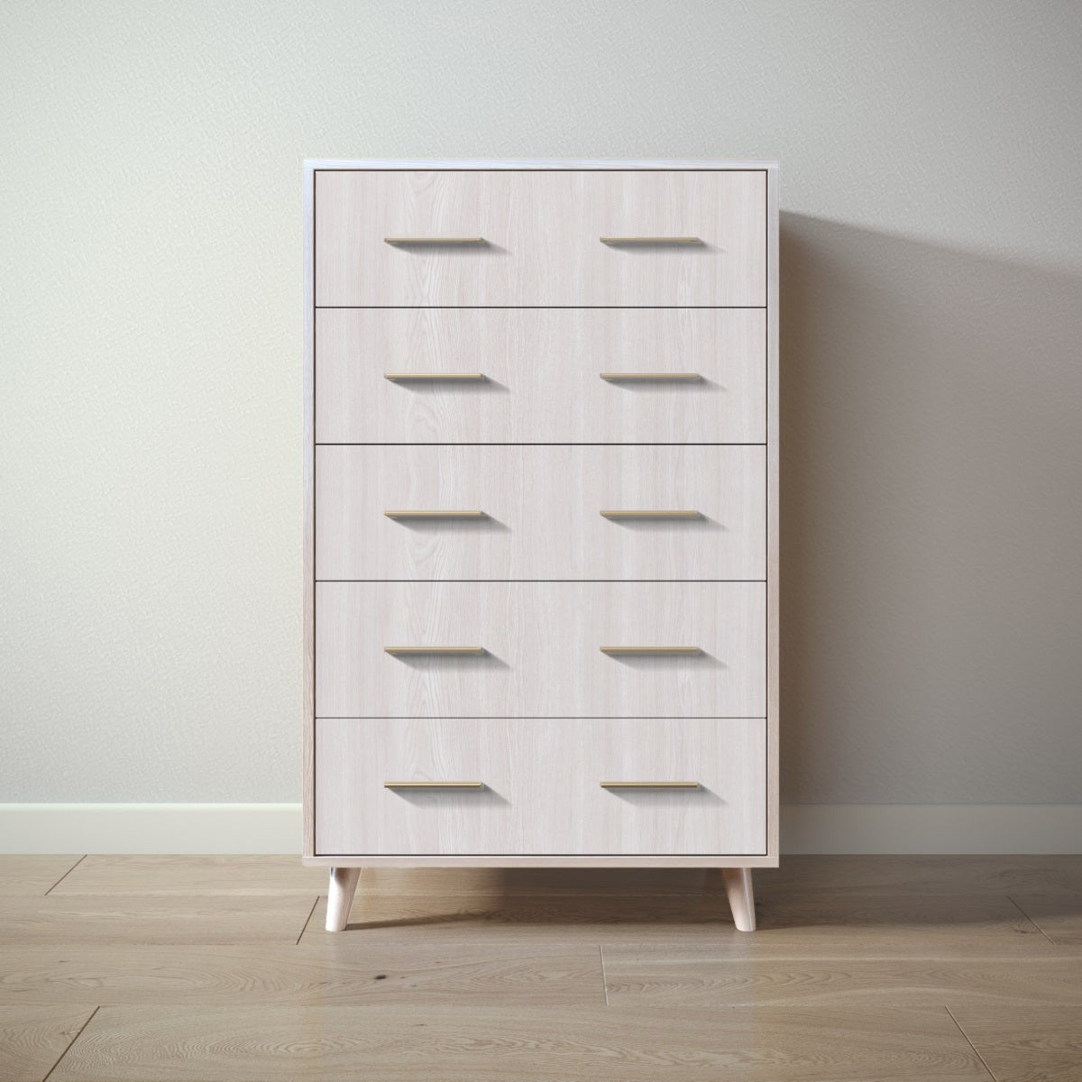 New York Tall Chest in Washed White / Washed White finish