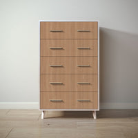 New York Tall Chest in Washed White / Bruno Antico finish