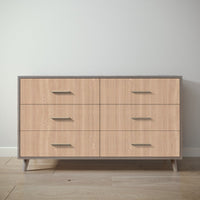 New York Double Dresser in Aqua Grey / Albero Puro finish