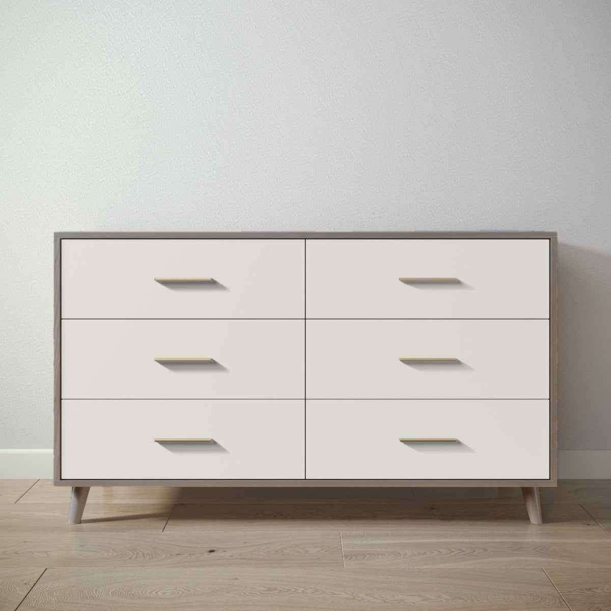 New York Double Dresser in Aqua Grey / Bianco Satinato finish