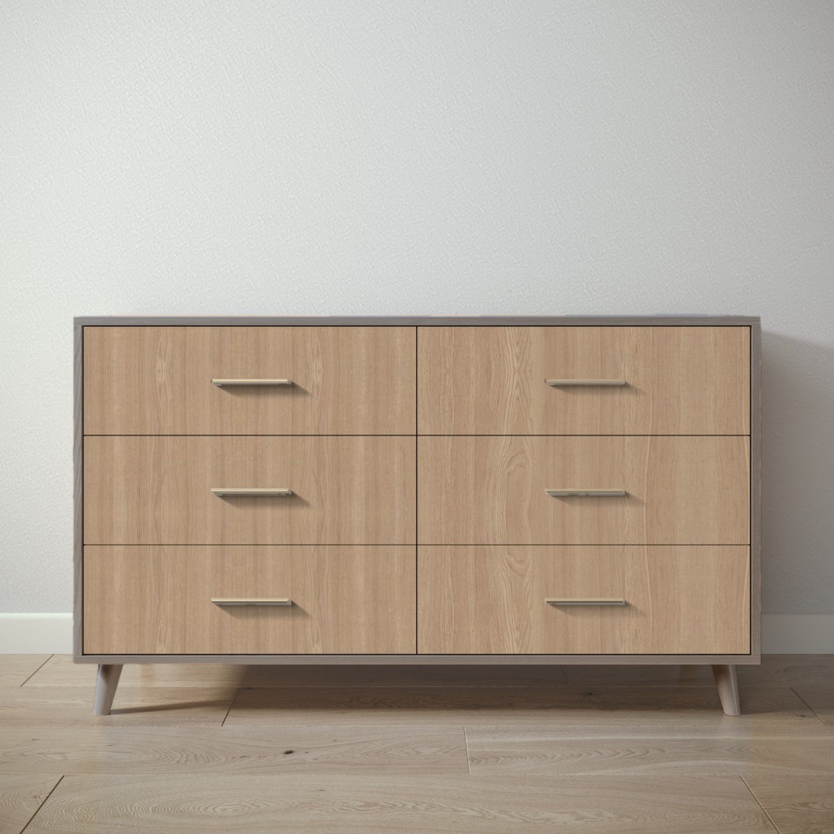 New York Double Dresser in Aqua Grey / Harvest finish