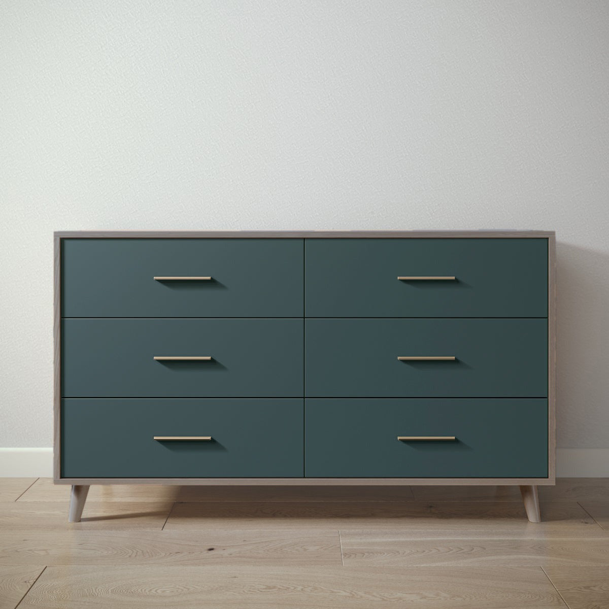 New York Double Dresser in Aqua Grey / Rosemary finish