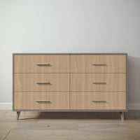 New York Double Dresser in Aqua Grey / Sandstone finish