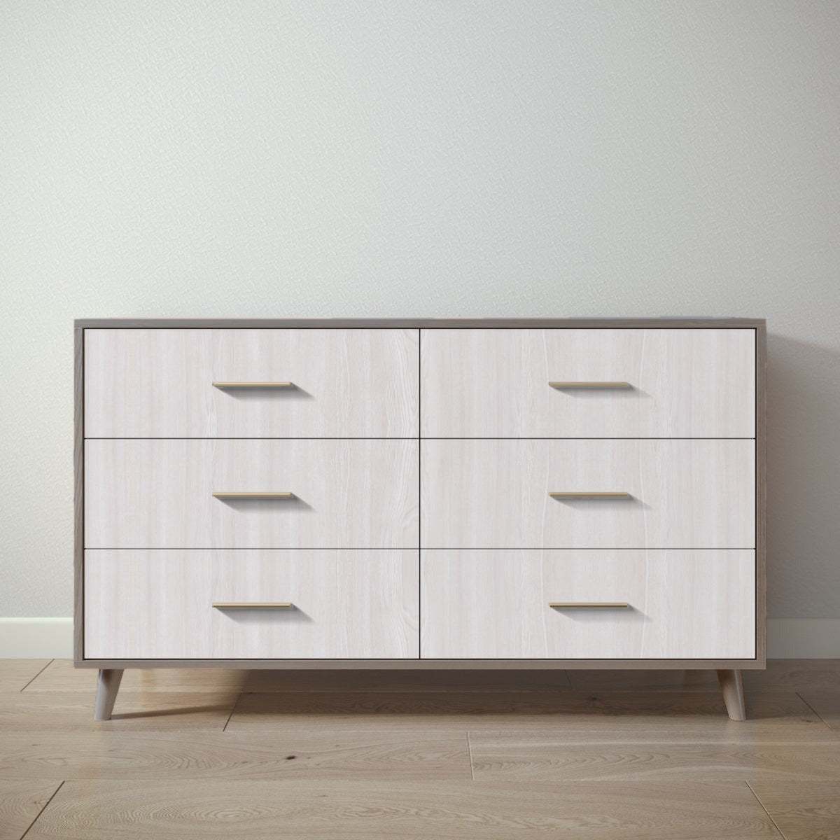New York Double Dresser in Aqua Grey / Washed White finish