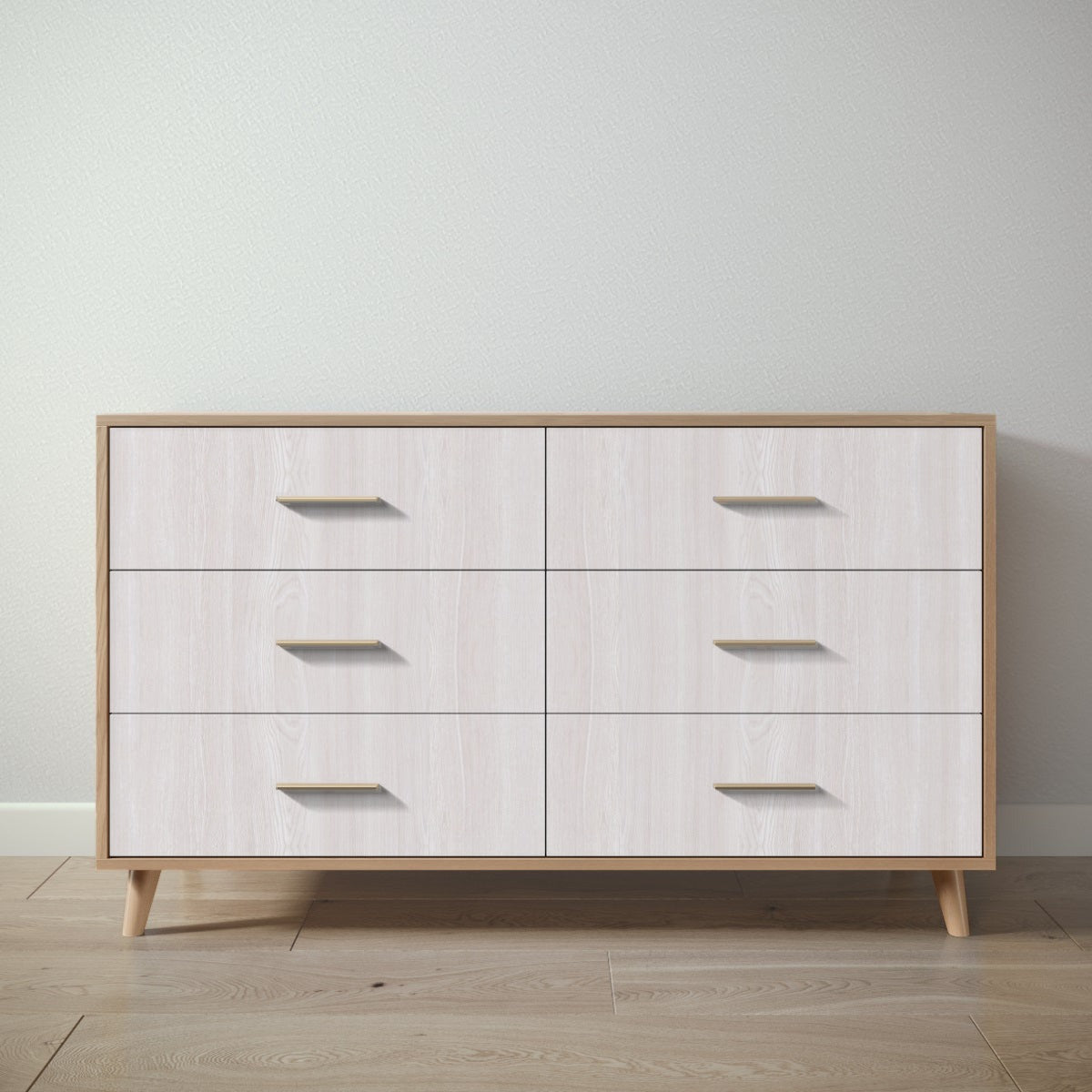 New York Double Dresser in Harvest / Washed White finish