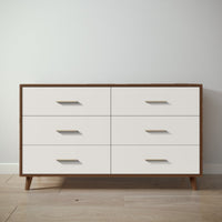 New York Double Dresser in Nocello / Bianco Satinato finish