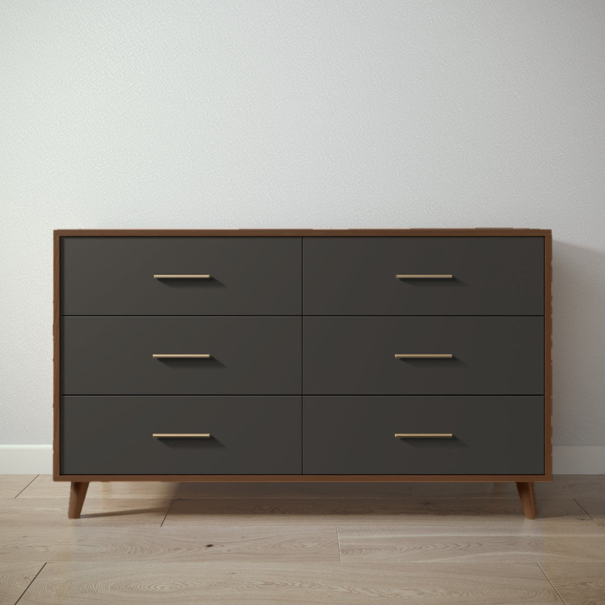 New York Double Dresser in Nocello / Peppercorn finish