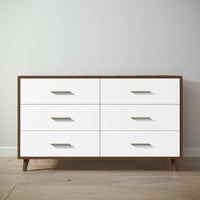 New York Double Dresser in Nocello / Solid White finish
