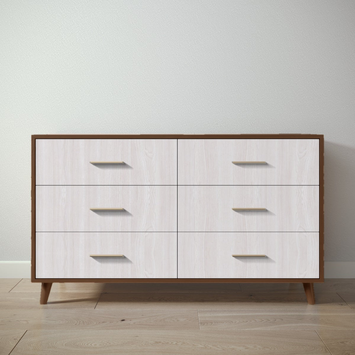 New York Double Dresser in Nocello / Washed White finish