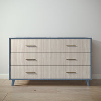 New York Double Dresser in Navy / Ash finish
