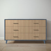 New York Double Dresser in Navy / Sandstone finish