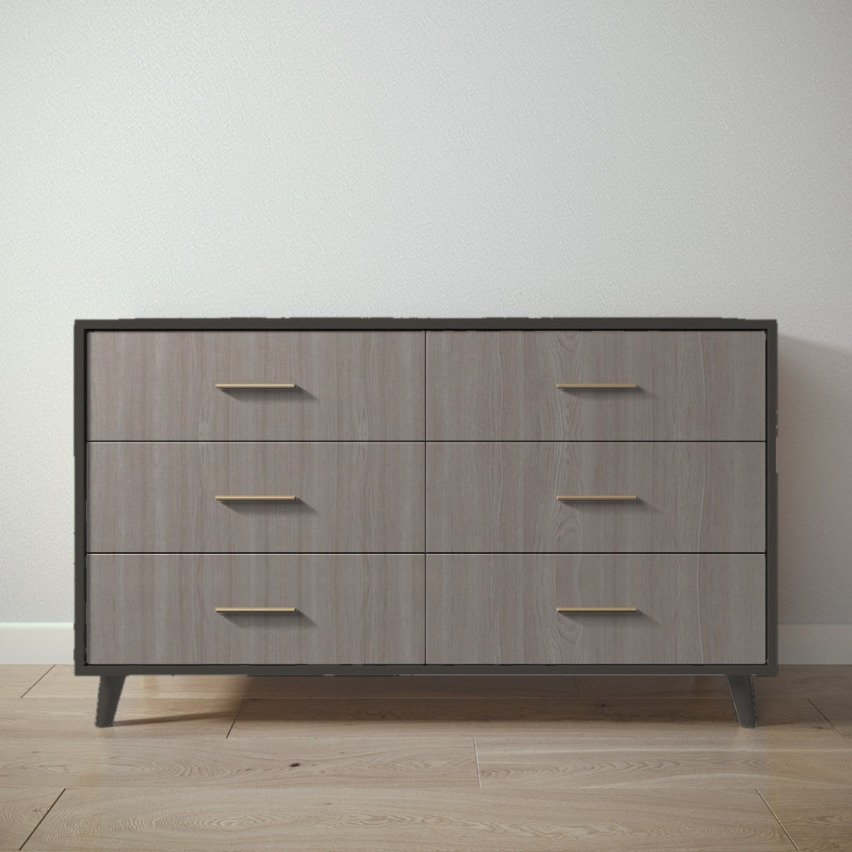 New York Double Dresser in Peppercorn / Aqua Grey finish