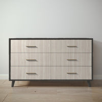 New York Double Dresser in Peppercorn / Ash finish