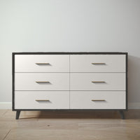 New York Double Dresser in Peppercorn / Bianco Satinato finish