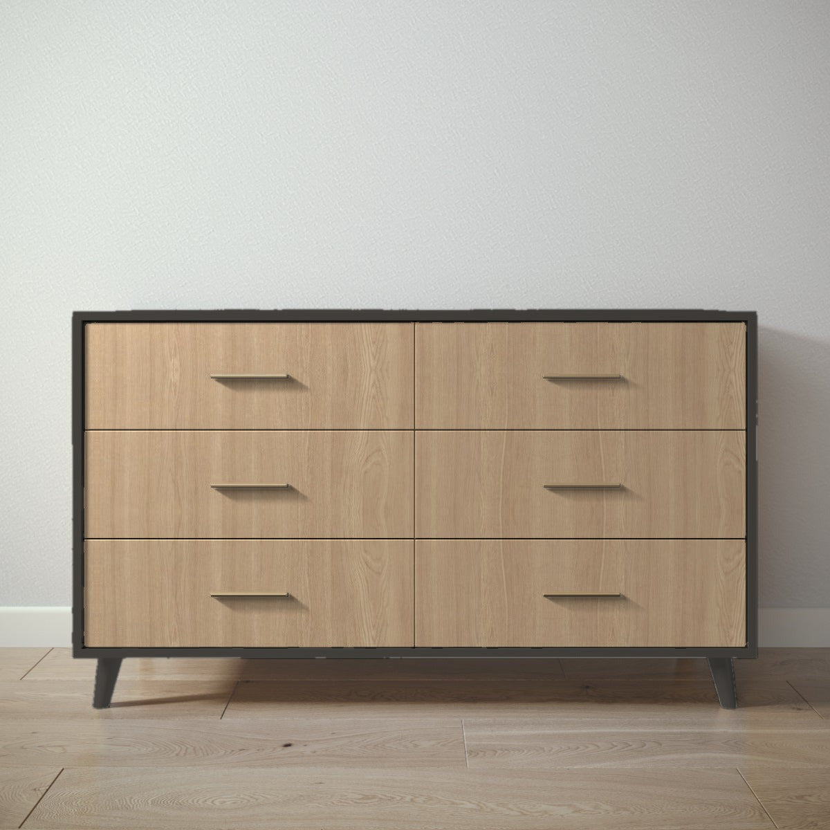 New York Double Dresser in Peppercorn / Sandstone finish