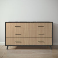 New York Double Dresser in Peppercorn / Sandstone finish