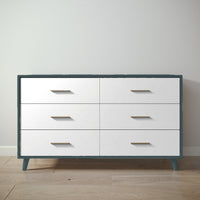 New York Double Dresser in Rosemary / Solid White finish