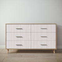 New York Double Dresser in Sandstone / Washed White finish