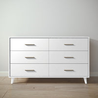 New York Double Dresser in Solid White / Solid White finish