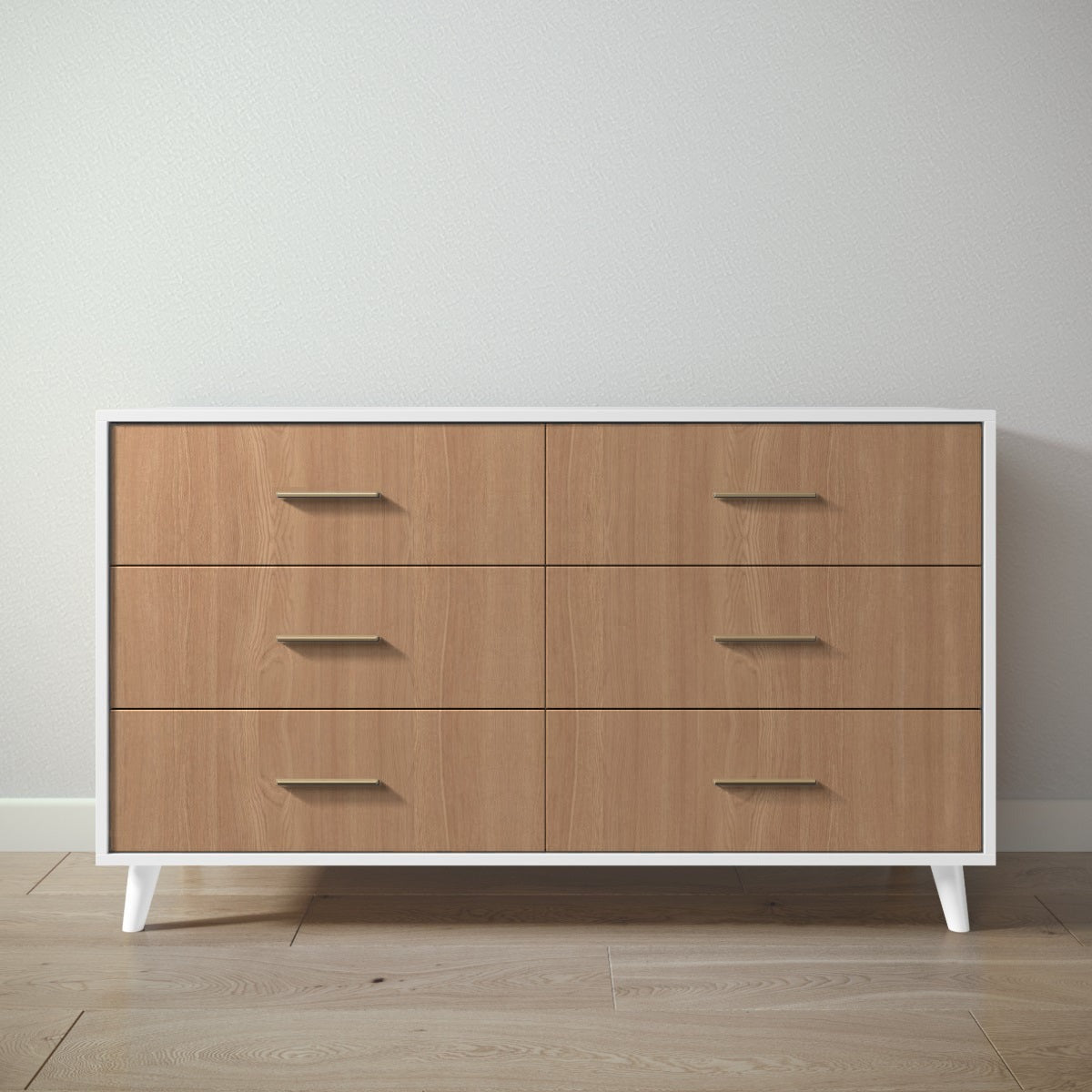 New York Double Dresser in Solid White / Bruno Antico finish