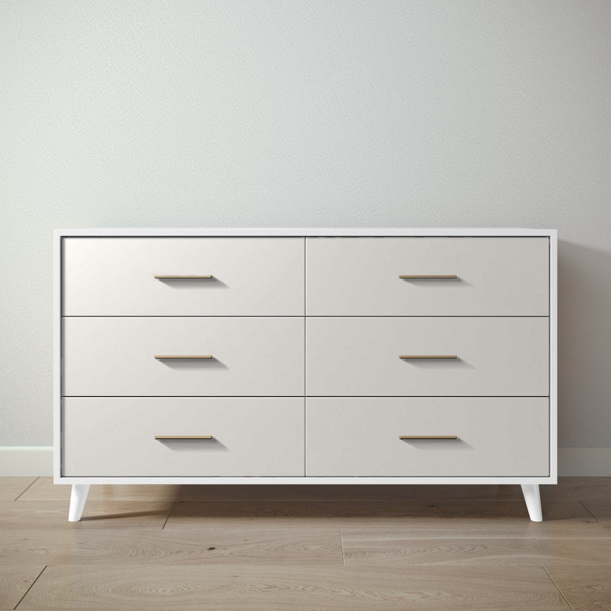 New York Double Dresser in Solid White / Bianco Satinato finish